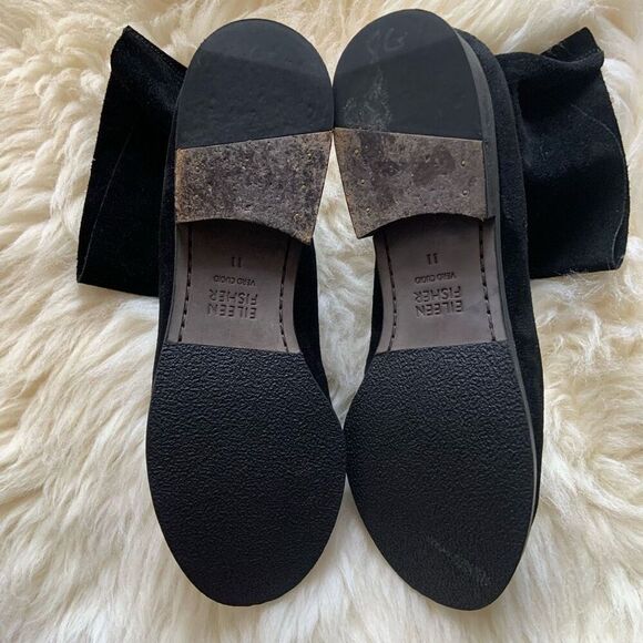 EILEEN FISHER Suede Slouch Boots (Sz 11) - Picture 7 of 7